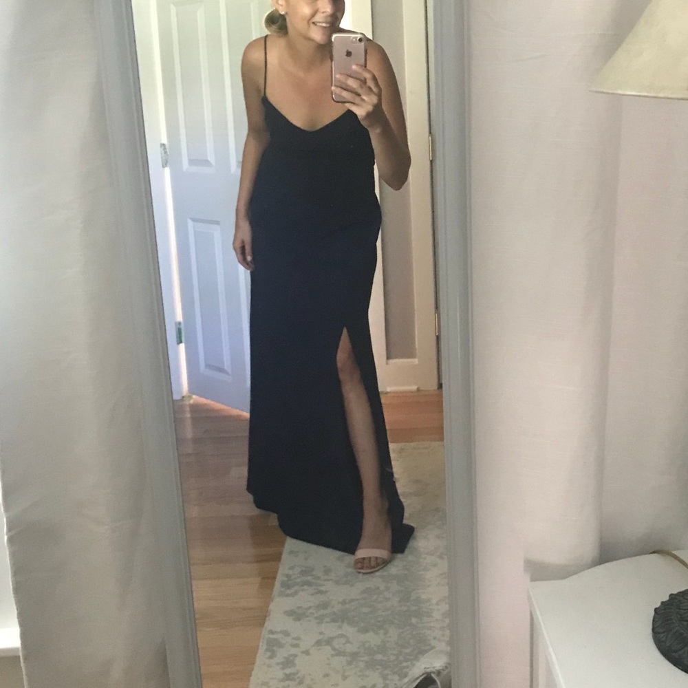 JCrew Spaghetti-Strap Dress with a Side-slit